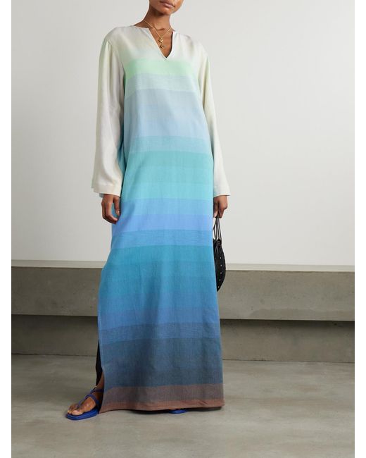 Marrakshi Life Blue Striped Cotton Coverup