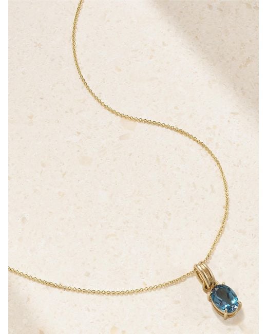 STONE AND STRAND Natural Beekman 14-Karat Topaz Necklace