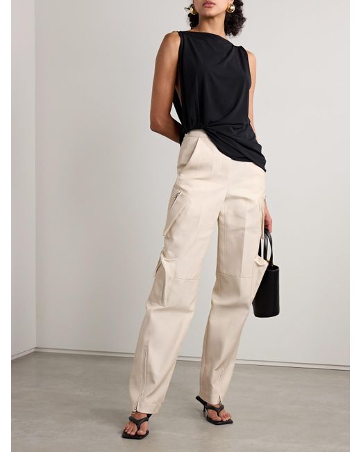 Jacquemus Natural Atelier Canvas Straight-Leg Cargo Pants
