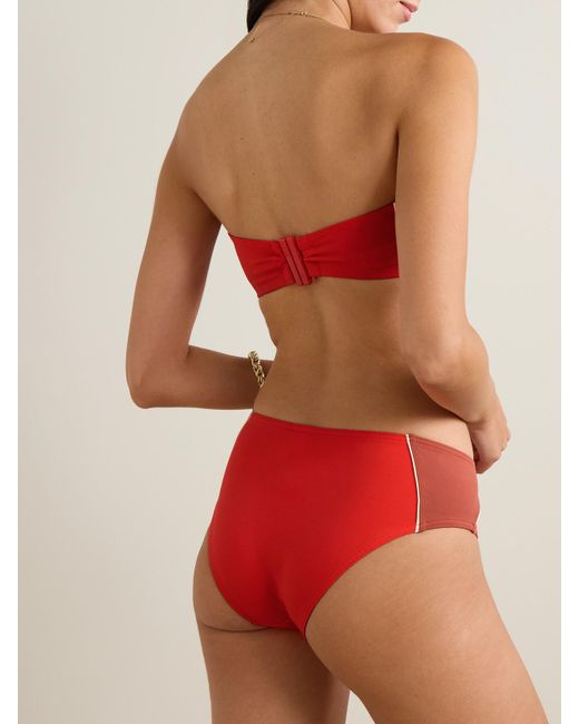 Eres Red Match Color-Block Bikini Briefs