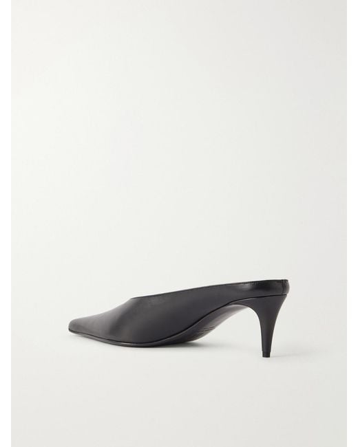 Magda Butrym White Leather Mules