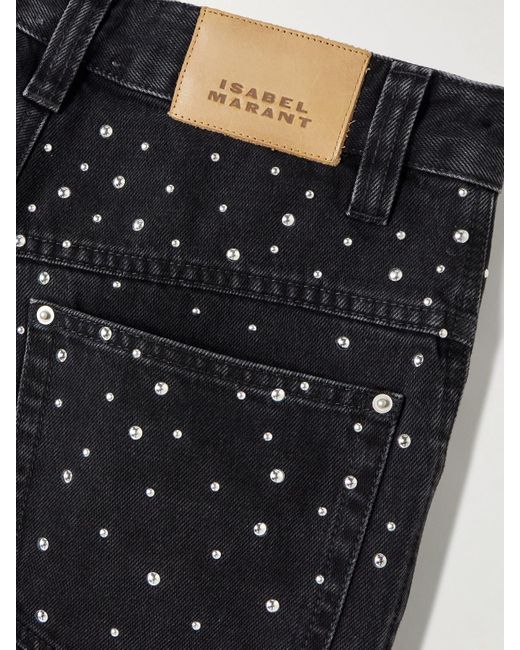 Isabel Marant Blue Brinsa Studded High-Rise Skinny Jeans
