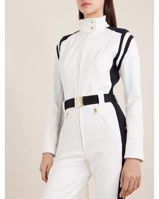 Bogner White Janny Belted Ski Suit
