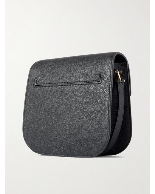 Tom Ford Gray Tara Mini Schultertasche Aus Strukturiertem Leder