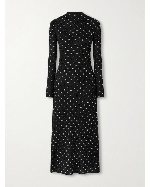 Altuzarra Black Kaplan Eyelet-Embellished Jersey Maxi Dress
