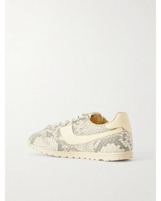Autry Natural Windspin Snake-Effect Suede Sneakers