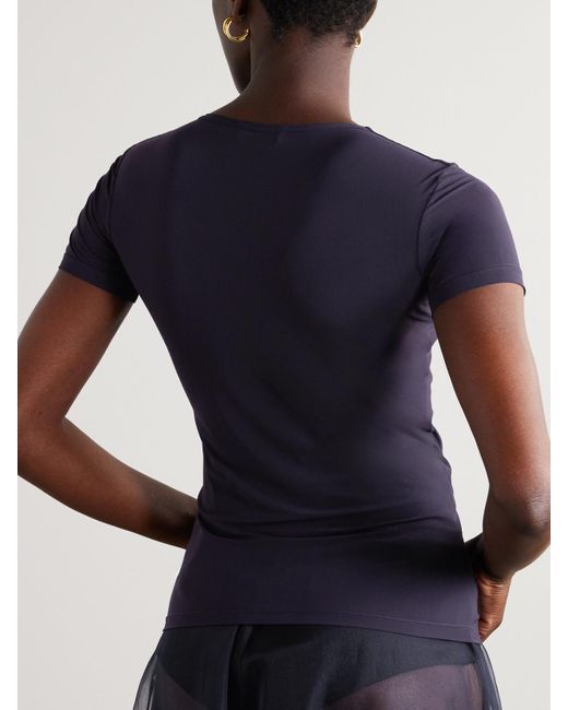 Jil Sander Blue Stretch-Jersey T-Shirt