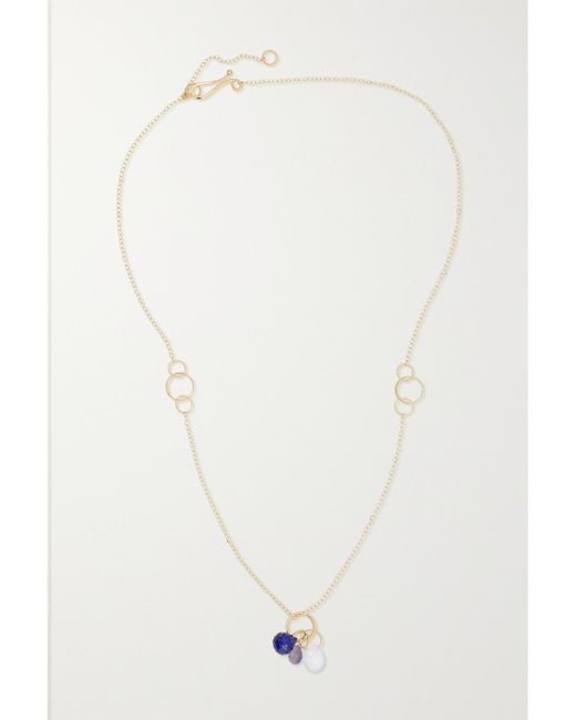Melissa Joy Manning White 14-Karat Recycled Multi-Stone Necklace