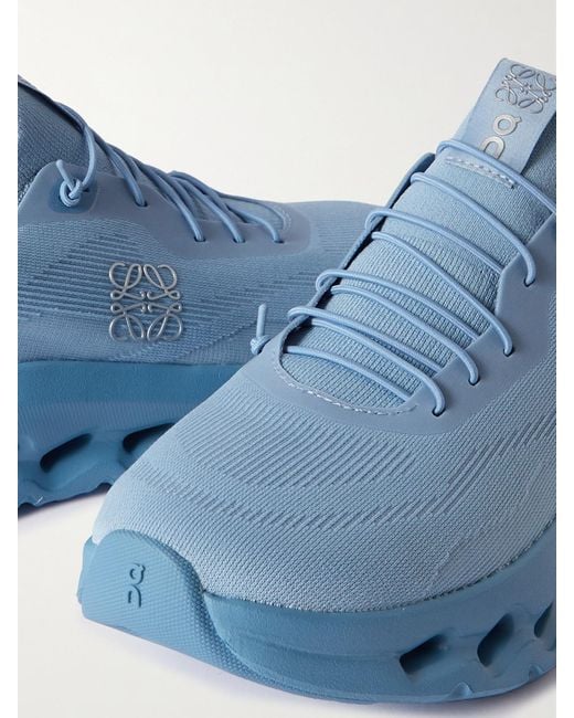 Loewe Blue On Cloudtilt Stretch Recycled-Knit Sneakers
