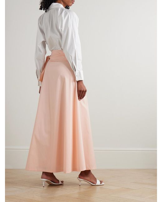 knee length dresses for ladies Francoise White Cowl Neck Backless Maxi Dress With Lace Insert – Club L  London main image 1