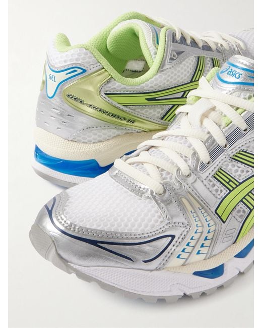Asics Blue Gel-Kayano 14 Sneakers Aus Mesh Mit Metallic-Gummibesätzen