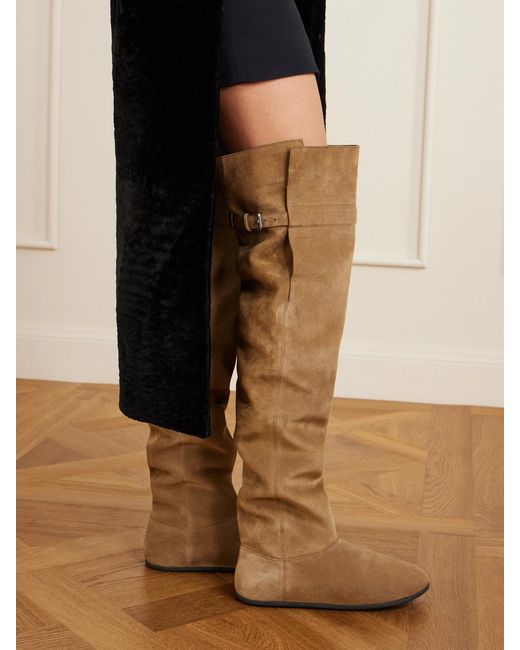 Christen White Santiago Leather Knee Boots