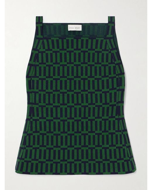 High Sport Green Asher Tanktop Aus Jacquard Aus Einer Baumwollmischung