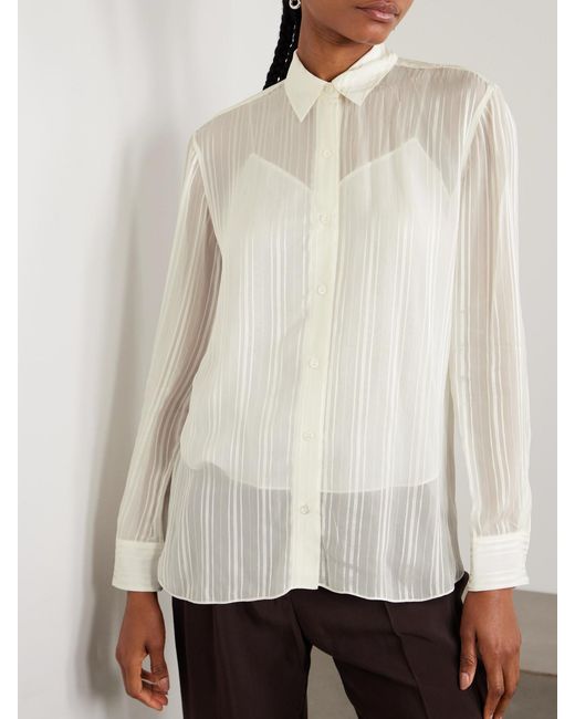 Theory Natural Striped Jacquard Shirt