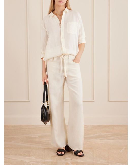 Citizens of Humanity Natural Brynn Linen Straight-Leg Pants