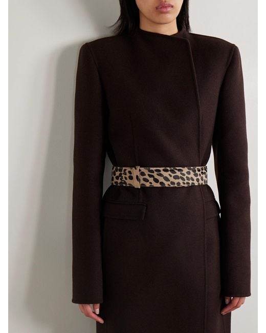 Khaite Multicolor Theo Leopard-Print Calf Hair Waist Belt
