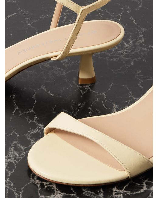 Stuart Weitzman Natural Nudist Wrap Sandalen Aus Leder