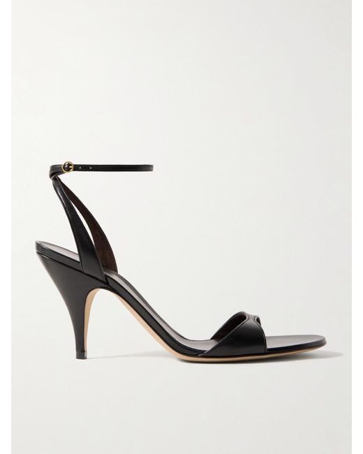 The Row Black Vika Sandalen Aus Leder