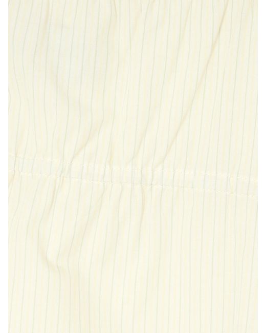 Deiji Studios Natural Edge Striped Organic Cotton Mini Dress