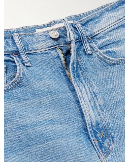 Mother Blue The Half Pipe Bermuda Fray Jeansshorts
