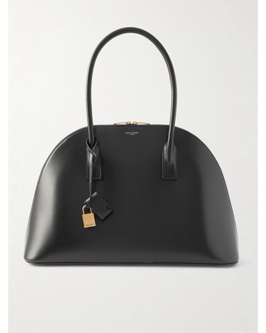 Saint Laurent Black Sac De Jour Duffle Leather Tote