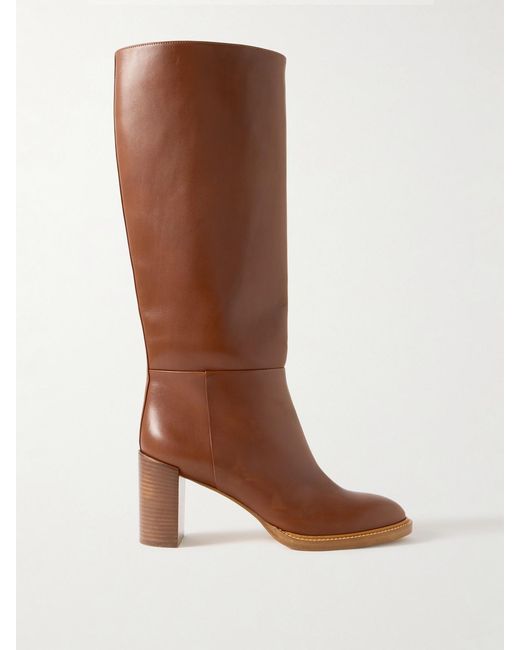 Gabriela Hearst Brown Bocca Leather Knee Boots