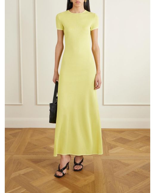 Jacquemus Yellow The Maille Knitted Maxi Dress