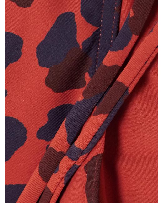 Eres Red Cauri Printed Bikini Briefs