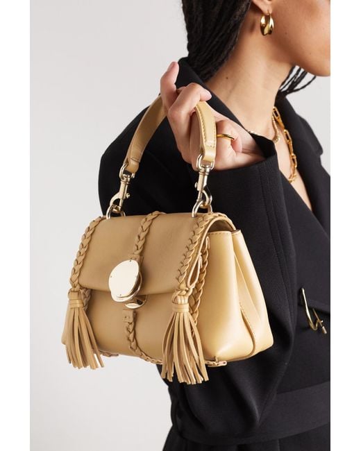 Chloé Penelope Mini Soft Shoulder Bag in Natural