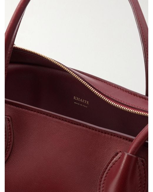 Khaite Red Donna Leather Shoulder Bag
