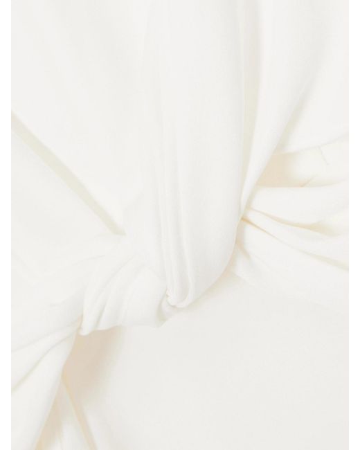 Loewe White Draped Jersey Maxi Dress