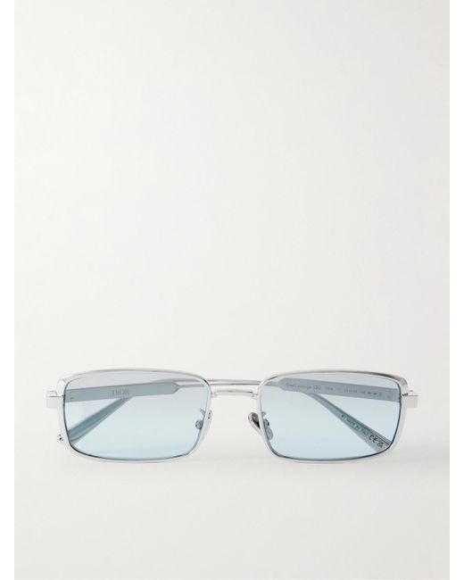 Dior Blue Diorcannage S2U Rectangular-Frame-Tone Sunglasses