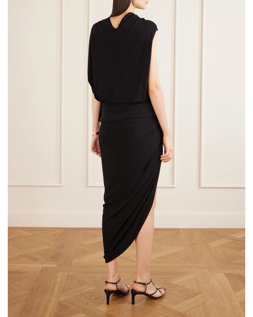 Sportmax Black Lacuna Embellished Jersey Blouse
