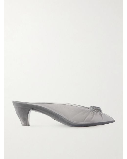 Chloé Gray Ruched Tpu Mules