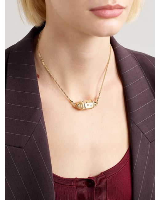 Marie Lichtenberg Natural Milky Way Gourmette 18-Karat, Rhodium, Ruby And Diamond Necklace
