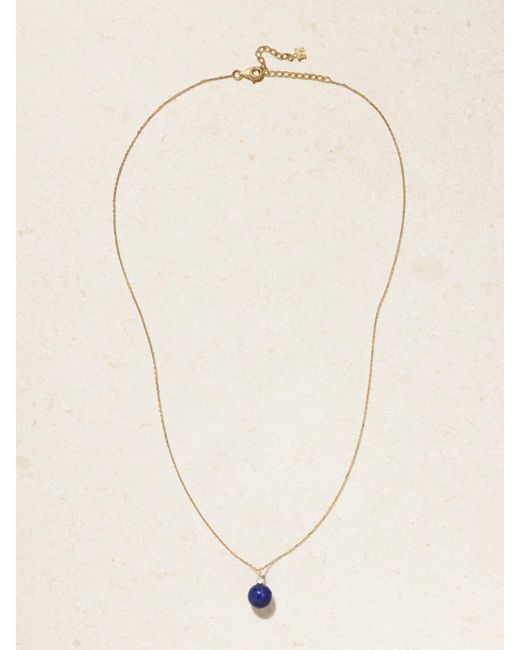 Mateo Blue 14-Karat, Lapis Lazuli And Diamond Necklace
