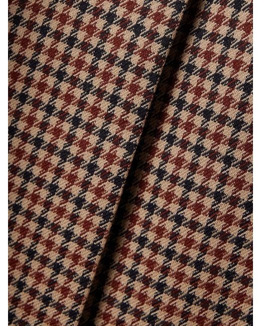 Cara Cara Brown Luca Embellished Houndstooth Cotton-Blend Tweed Wrap Midi Skirt
