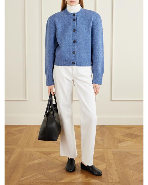 Rohe Blue Mélange Wool-Blend Cardigan