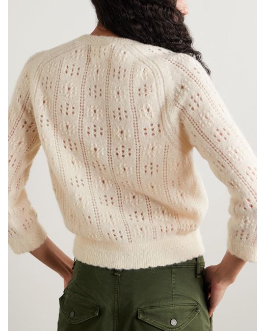 Doen Natural Emiliana Pointelle-Knit Alpaca-Blend Sweater