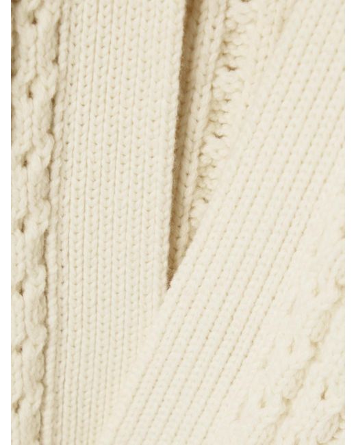 Alaïa Natural Oversized Wool Cardigan