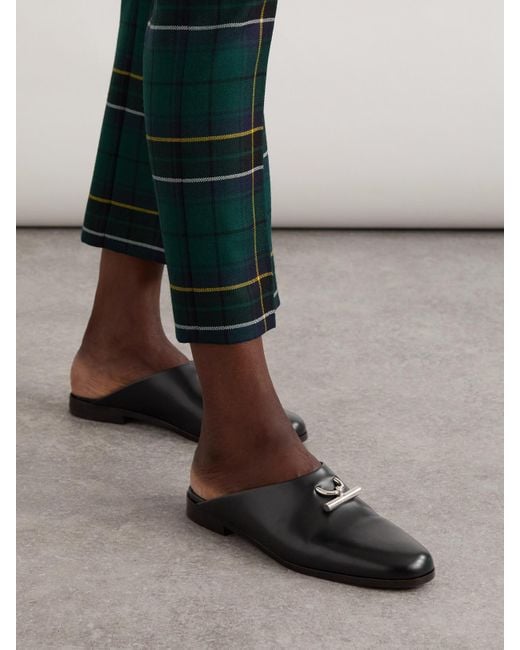 Alexander McQueen Black T-Bar Leather Mules