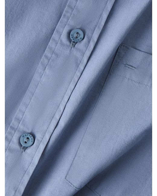 Matteau Blue Organic Cotton-Poplin Shirt