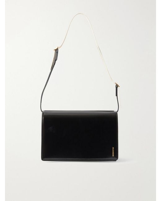Jil Sander White File Small Leather Shoulder Bag