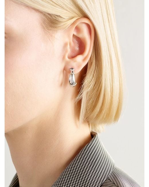 L'Atelier Nawbar Natural Buoy 18-Karat And Diamond Hoop Earrings