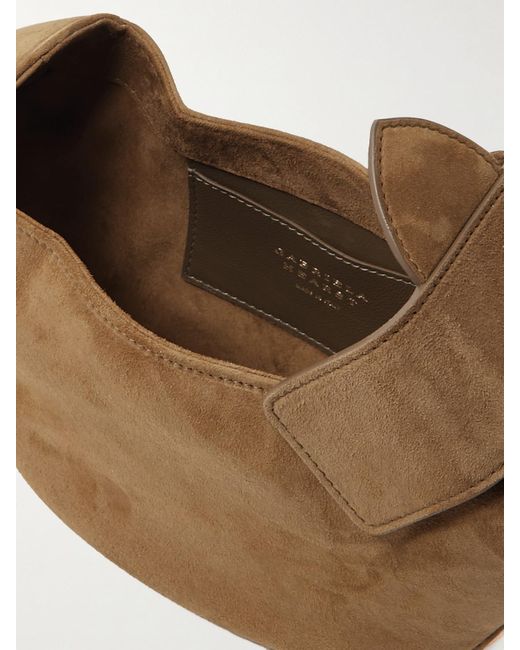 Gabriela Hearst Brown Soft Demi Suede Clutch
