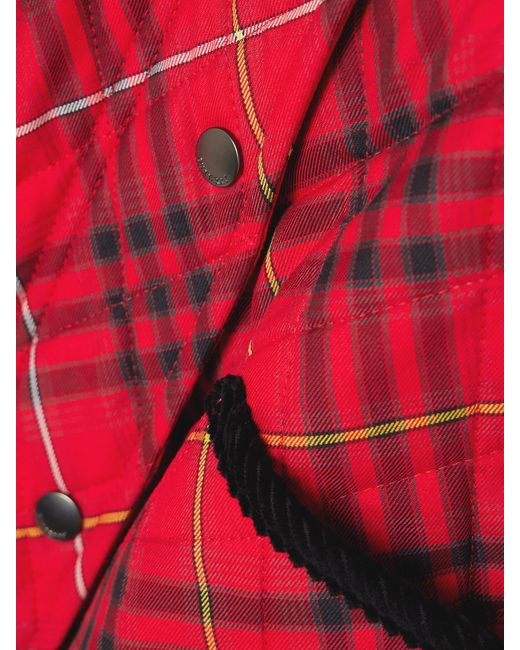 Burberry Red Quilted Cropped Jacket