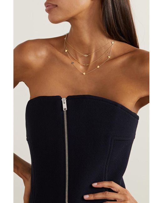 Jennifer Meyer White Heart-By-The-Inch Kette Aus 18 Karat