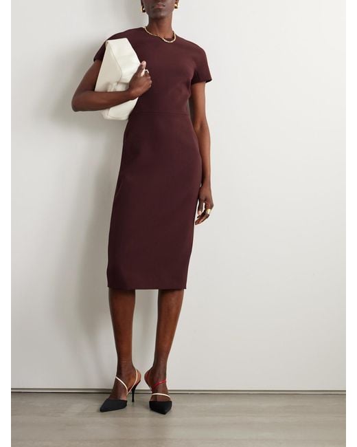 Victoria Beckham Purple Crepe Dress