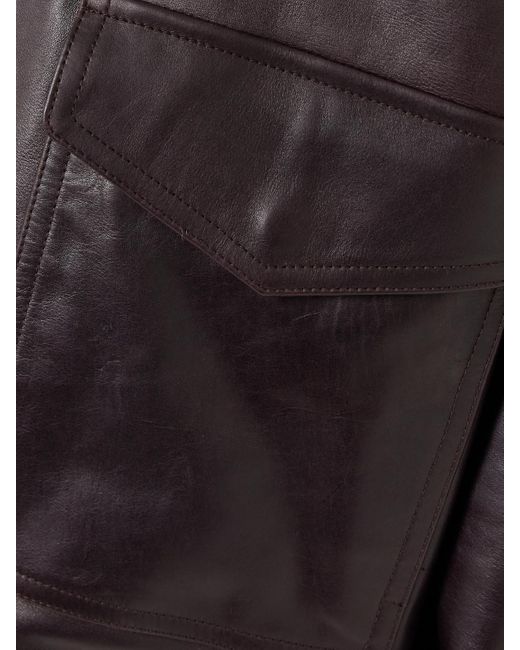 Frankie Shop Black Viper Oversized-Jacke Aus Leder