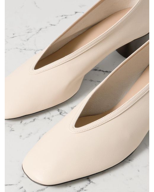 Le Monde Beryl Natural Luna Pumps Aus Leder